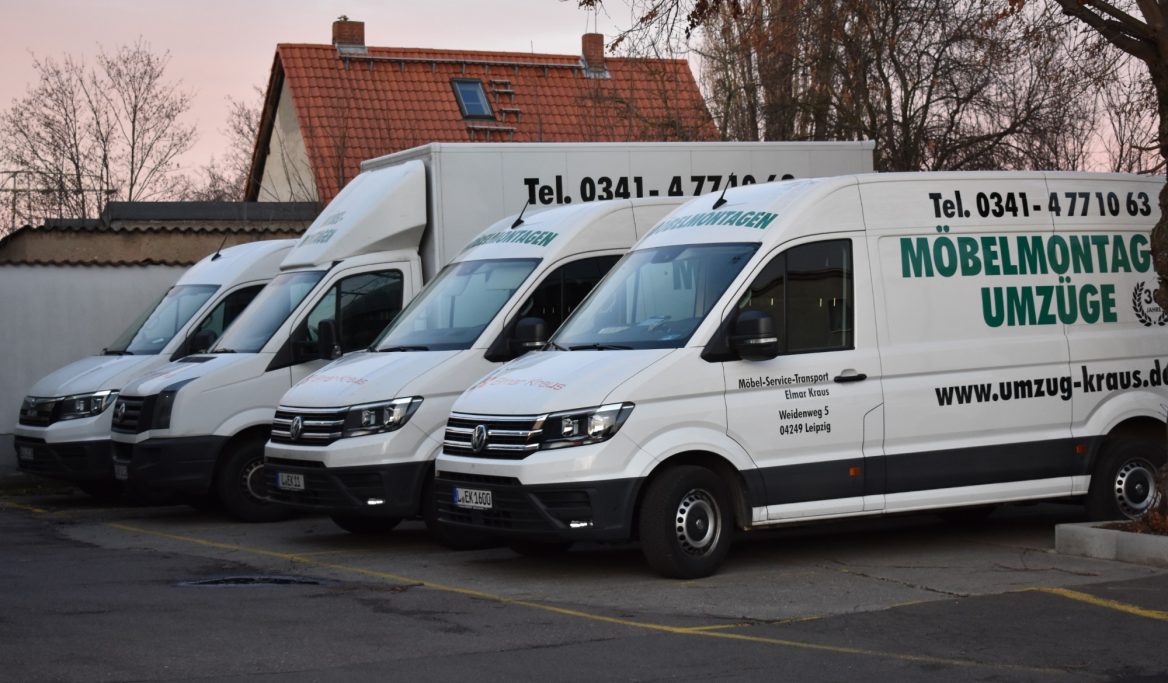 Fuhrpark für Möbelmontage und Umzüge Firmenfahrzeuge von Möbel-Service-Transport Elmar Kraus e.K. für Möbelmontage und Umzüge in Leipzig